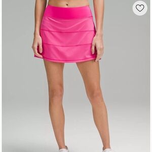 Lululemon Pace Rival Mid-Rise Skirt- Long; size 10; sonic pink; perfect cond.